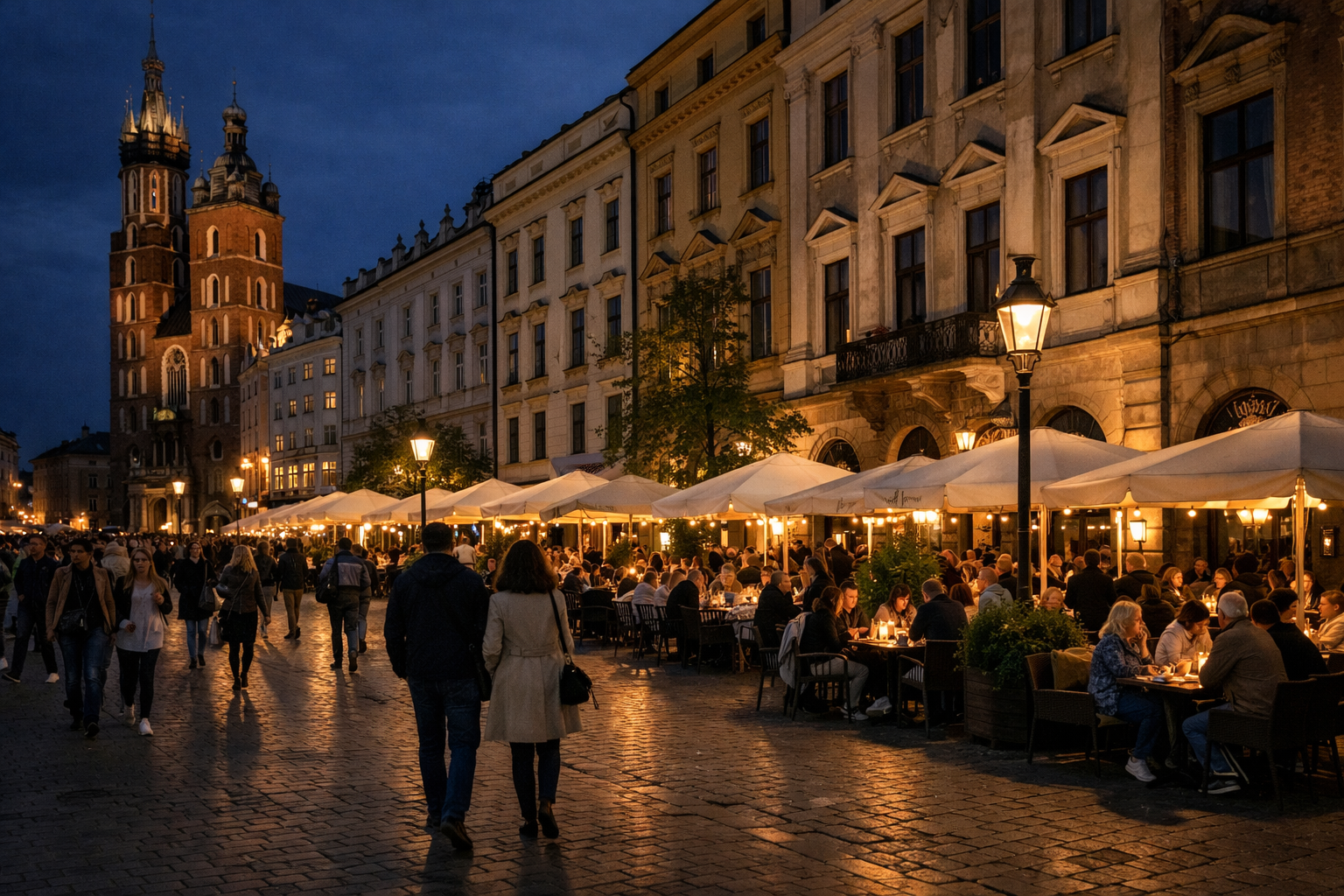Wieczorne wyjście na krakowskim Starym Mieście